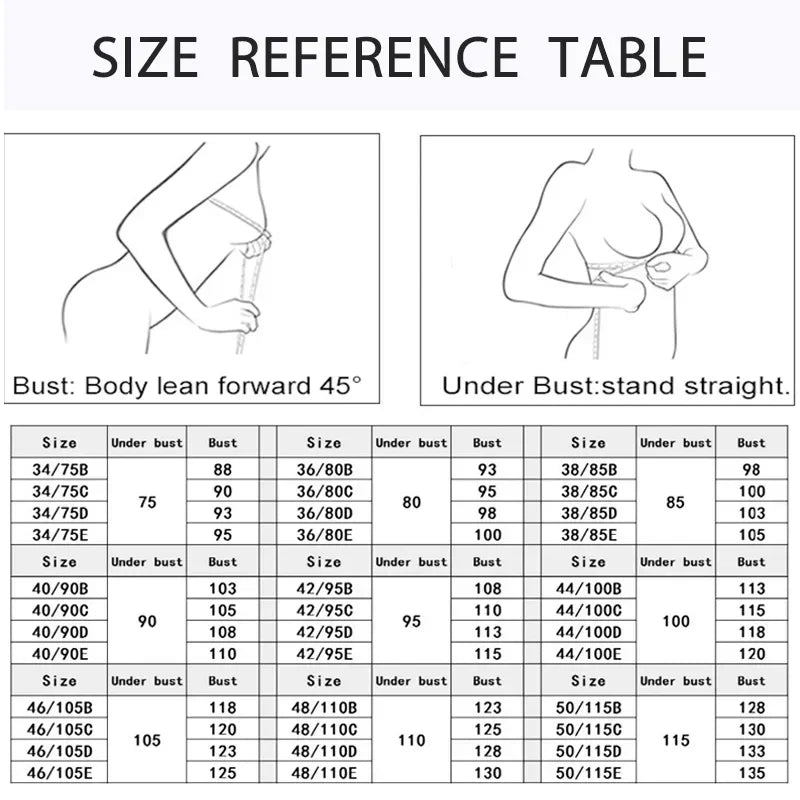 Sexy Push Up Plunge Bra Half Cup Lace Underwire Bra Gather Anti-Spill Design for Shape Support Fashion Women's Lingerie