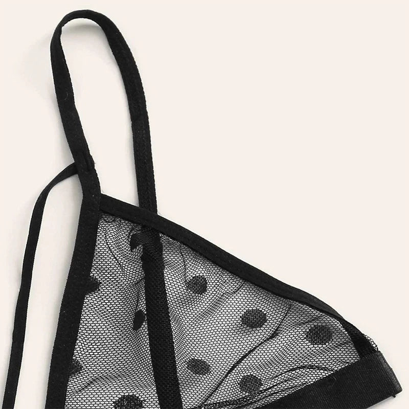 Women Lingerie Sets Porno Lace Sexy Lingerie Transparent Bra+Thong Set Underwear