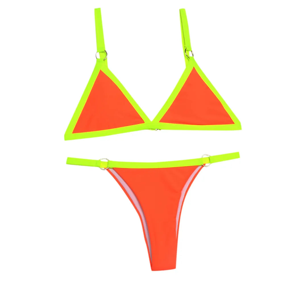 Bikini 2026 New Summer Solid Bikini Set Low Waist Swimwear Women Brazilian Bathing Suit Sexy Swimsuit Female Brazilian Biquini