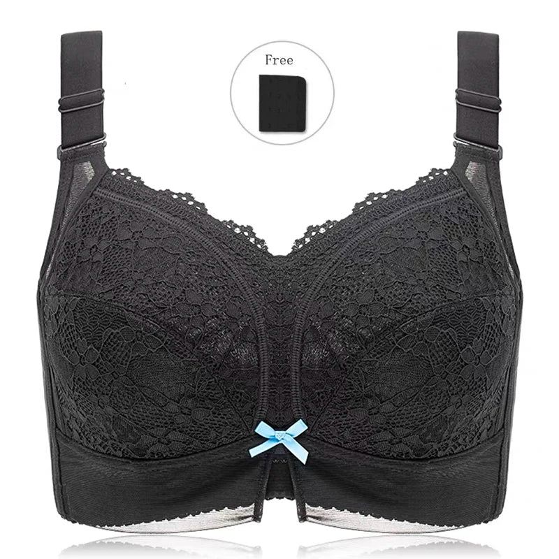 Wireless Lace Bras for Women Full Coverage Underwear Non Padded Minimizer Bra Female Sexy Lingerie 36 38 40 42 C D E F G H I J