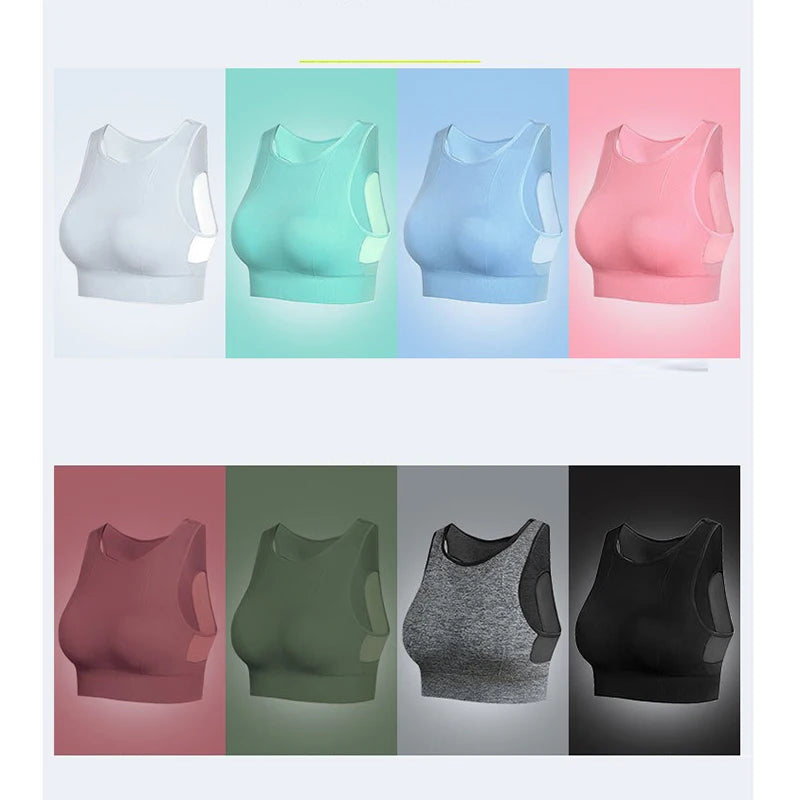 Sports Bras for Women Quick Drying Mesh Racerback Sports Bra Seamless Padded Sports Bra Yoga Bras Workout Bra Activewear Bra