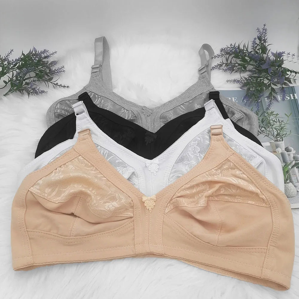 Large Size Bra 36-50 C D E D Cup Bras for Women Push Up Seamless BH Non-padded Ladies Sexy Full Cup Underwear Plus Size Bra C01
