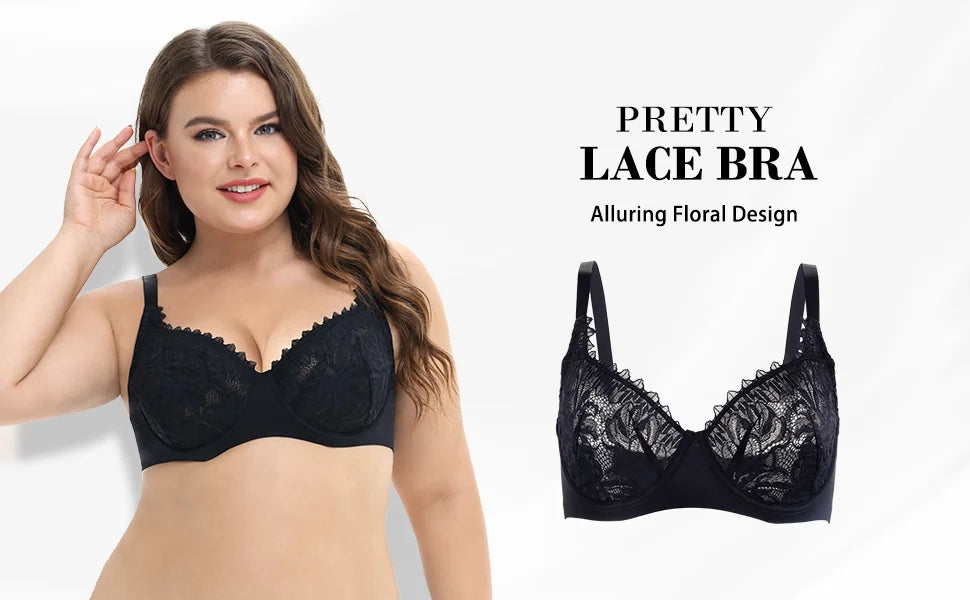 New Mesh Bras For Women Lace Bra Unlined Sexy Lingerie Perspective Bra Underwire Everyday Ultra Thin Bras C D E F G H Cups