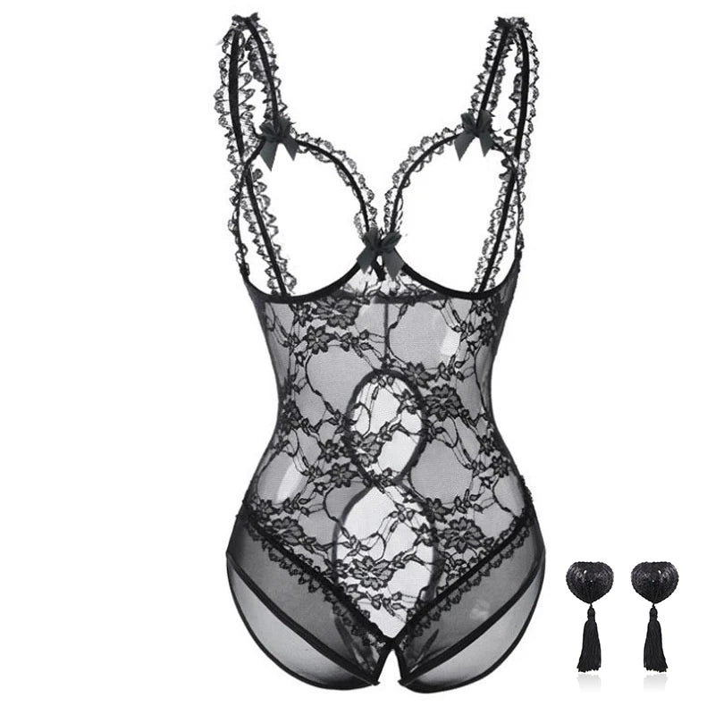 Ladies Erotic Lingerie Open Chest Crotchless Sex Lingerie Erotic Babydoll Dress Sexy Lingerie Costume Nuisette Sexy Clothes