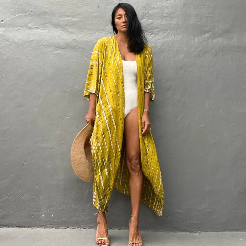 Women's Beach Cover Ups Button Down Sunscreen Bikini Swimwears Vacation Bamboo Maxi Sundress Oversized Bathing Suit Cover Ups