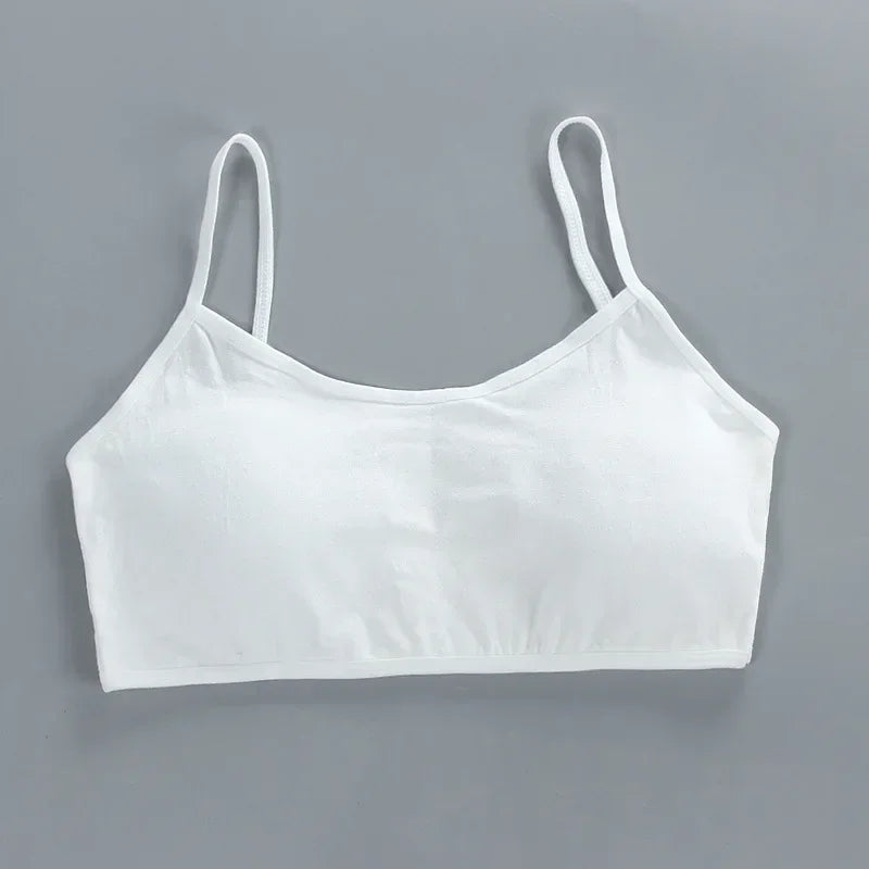 Wireless Comfortable Sports Bra Vest for Teenage Girls Student Kids Young Children Solid Small Underwears Underclothes