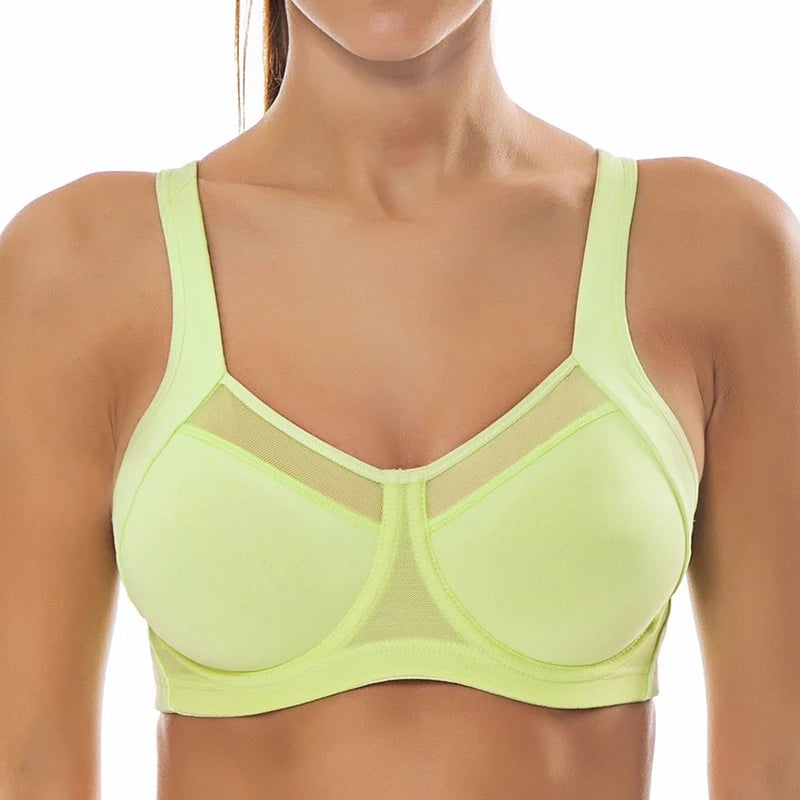 Sports Bra For Women Push Up Active Bralette Solid Underwire Full Cup Brassiere Female Workout Lingerie 34 36 38 40 42 B C D DD