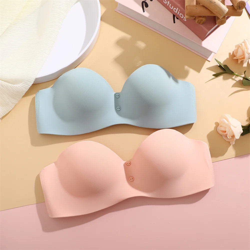 Seamless Sexy Bras Women Invisible Brassiere Adjustable Push Up Bras Female Comfortable Underwear Laides Solid Color Lingerie