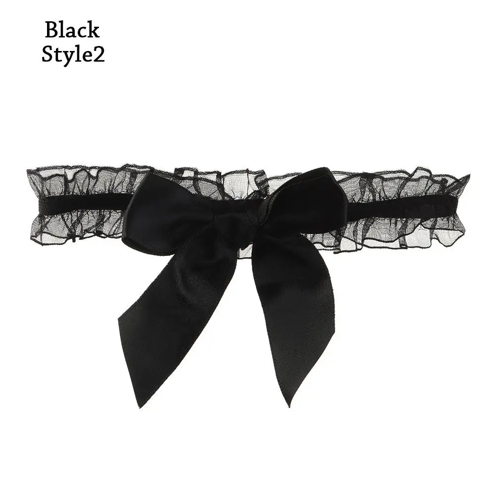 Sexy Fashion Lingerie Garter Belt Wedding Bride Leg Garter Cosplay Party Accessories Bowknot Lace Elastic Leg Ring