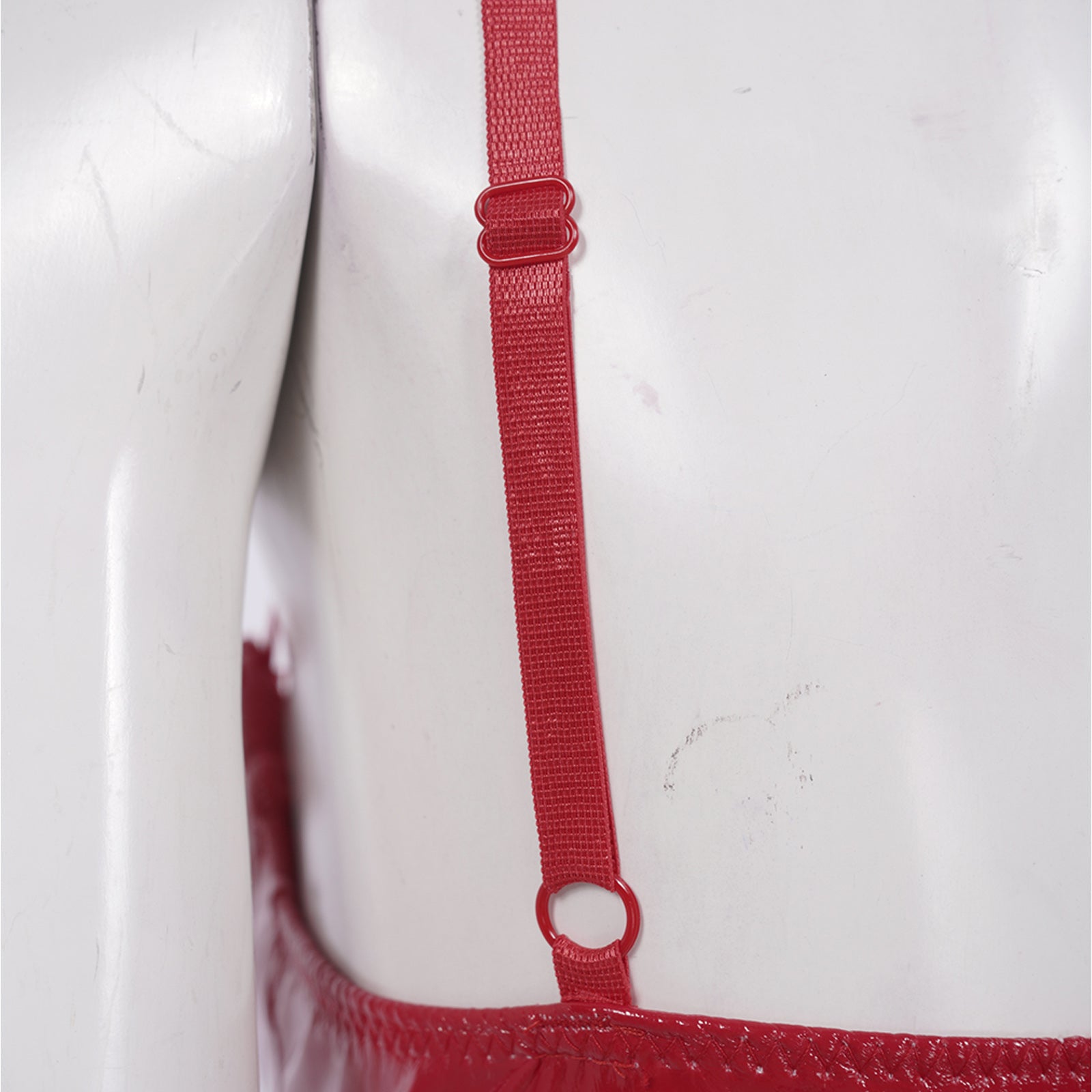 Womens Lingerie Porno Open Chest Bra Underwear Glossy Patent Leather Underwired Brattle Adjustable Shoulder Straps Unlined Bras