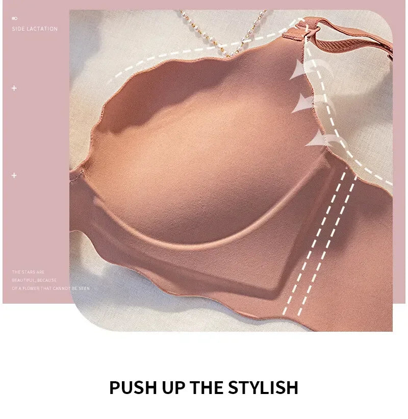 Seamless Push Up Women Bra Comfortable Adjustable Lingerie Wireless Sexy Bras 3/4 Cup Bralette Girl Brassiere Femenina