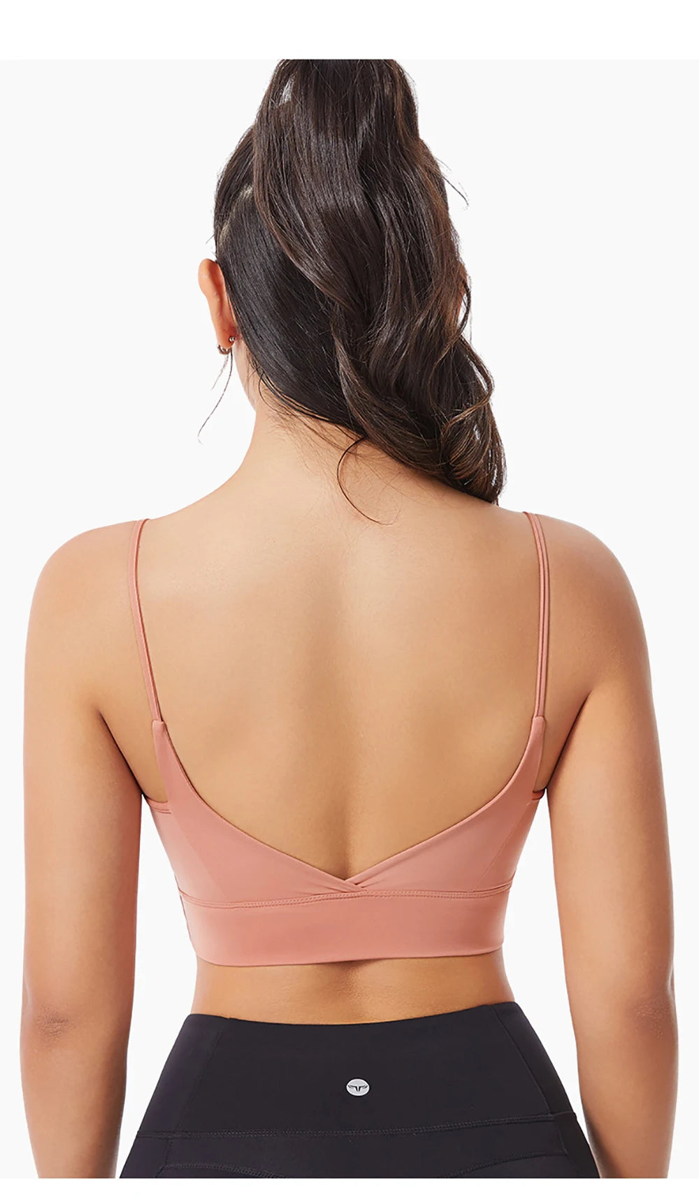 Low Back Sports Bra For Women Low Impact Padded Workouts No Underwire Bralette Beauty Back Yoga Spaghetti Straps Vest Tops