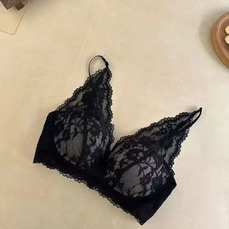 Push Up Bra For Small Chest Ultra Thick Padded Lift Gather Brassiere No Wire Comfort Lingerie