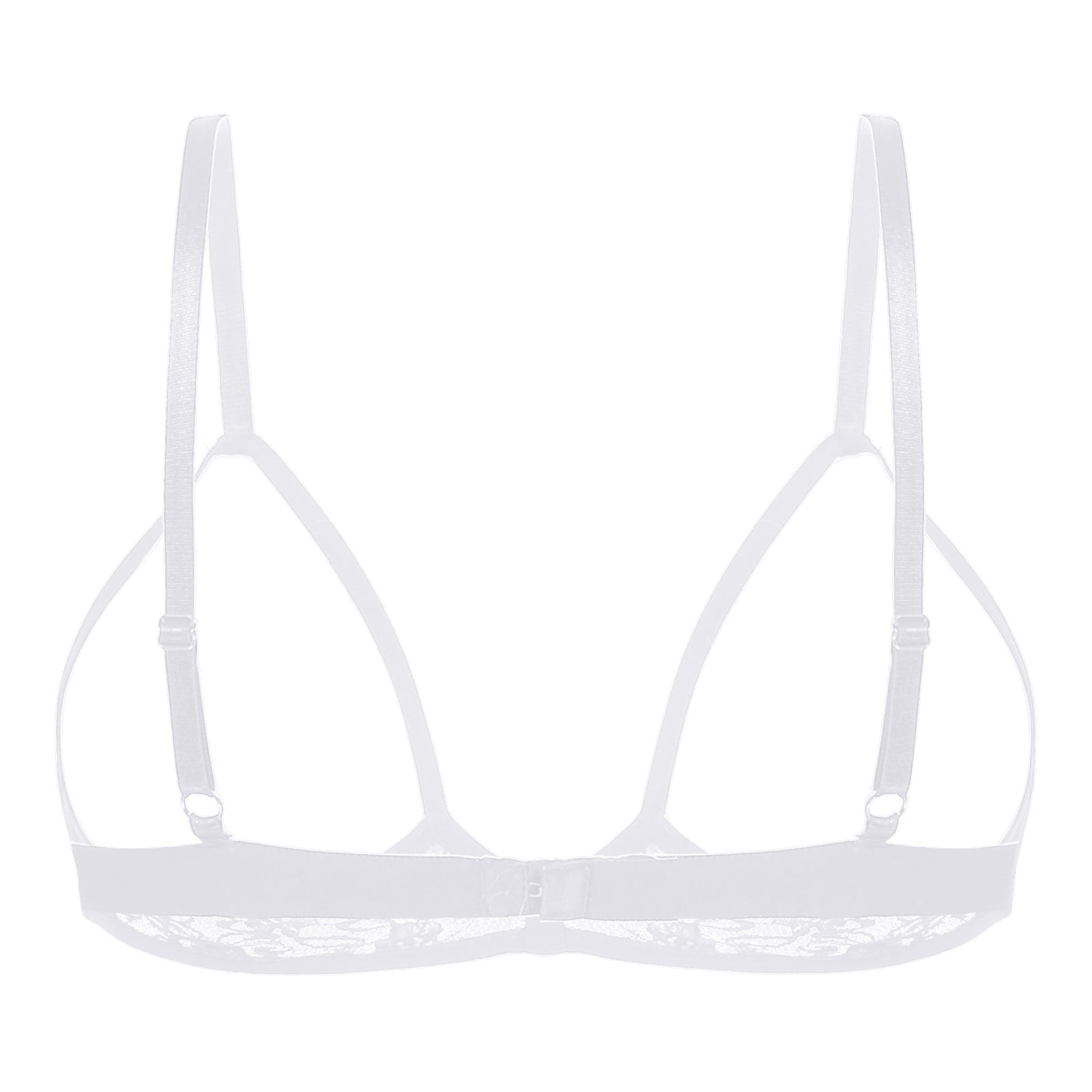 Women's Sexy Lingerie Bra Tops Sheer Floral Lace Hollow Out Wireless Bra Erotic Open Nipple Breast Unlined Bralette Underwear