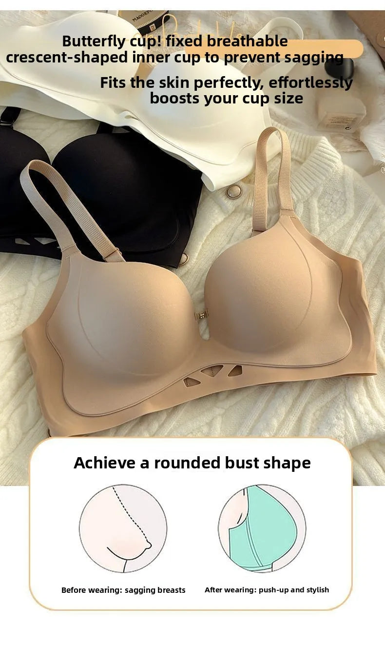Push Up Bras for Small Chest  Invisible Skin Tone Plunge Bra with Lift No Show Coverage Comfortable Minimizer Strapless Adhesive
