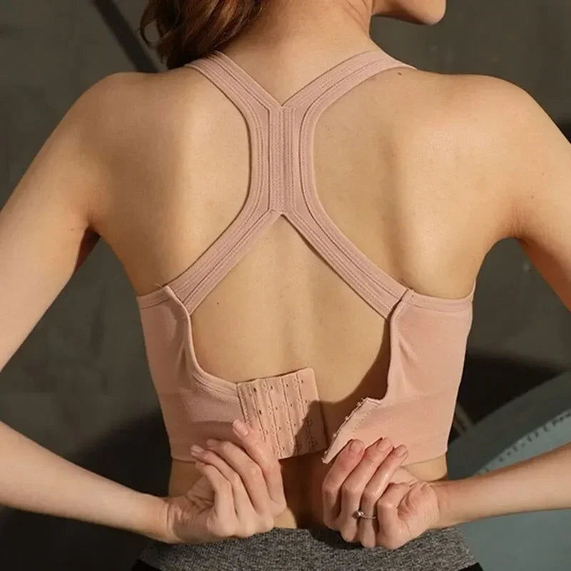 Sexy Sports Bras Racerback Yoga Bra Tank Top Women Fitness Gym Shockproof Seamless Running Workout Fast Dry Underwear Vest