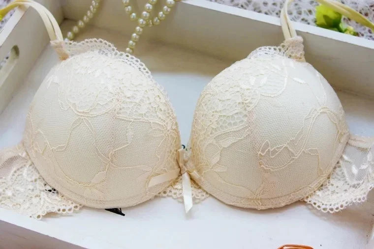Girls Bra Sets for Women Push Up Bras Underwire Brassiere A B Cup Underwear Lingerie Three Quarters(3/4 Cup) Sexy Bralette Cheap