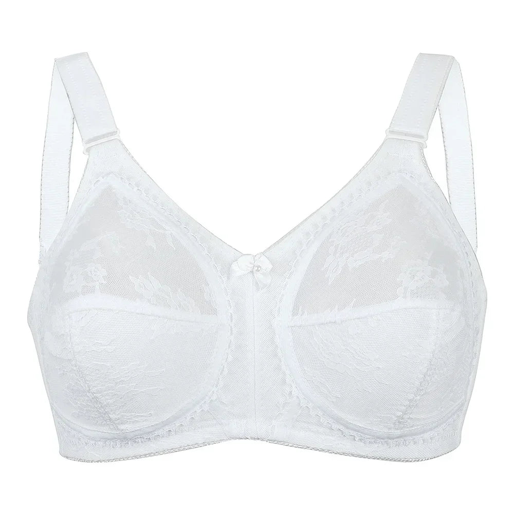 Women's Plus Size Bra Floral Lace Full Coverage Sexy No Steel Ring Bra Wrap Chest Sleeping Underwear Seamless Bras For Woman