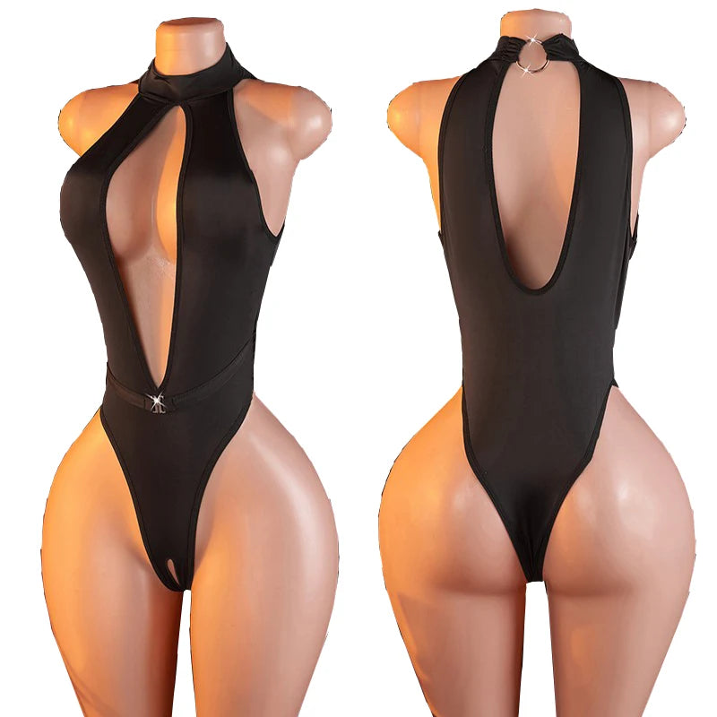 Sexy Bodysuit Hollow Out Lingerie For Couple Sex Clothes Backless Underwear Bandage Sleepdress Porn Cosplay Women Bodysuit