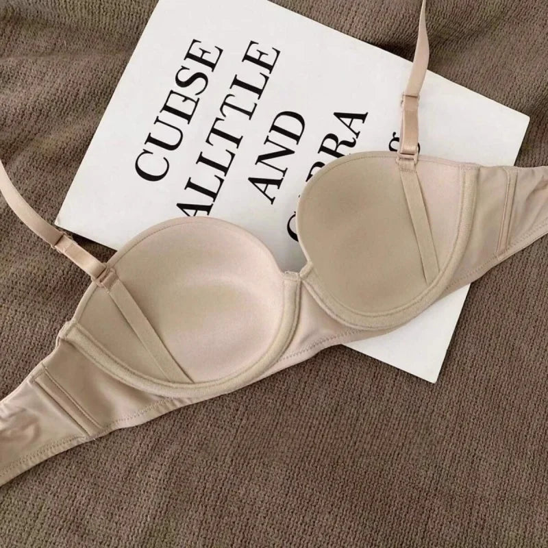 Seamless Push-Up Bras For Women 1/2 Cup Padded Solid Color Bra Ladies Non-wire Comfort Fixed Cup Underwear Sexy Lingerie S-XL