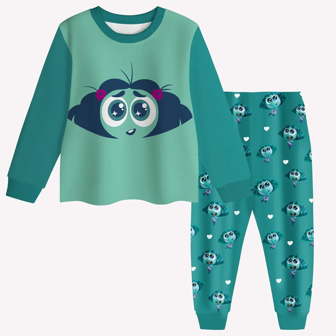 Children Pijama Set Inside Out 2 Clothes Baby Girls Long Sleeve Pajama Sets Kids Cute JOY SADNESS Pyjamas Toddler Boy Nightwear