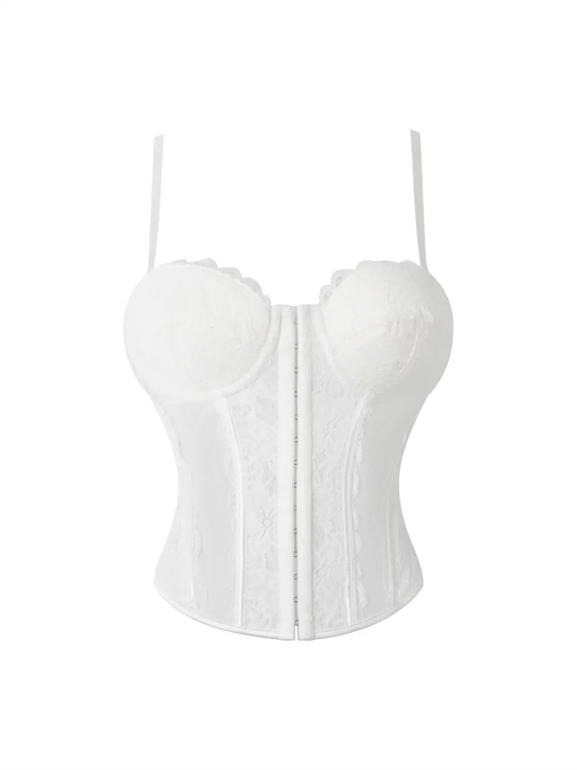 Lace-trimmed top sheer sensual padded corset corset halter top for women