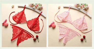 Sexy  Women's Lace  Transparent Thin Large Size  Loose Ice Silk Small Chest Gathering Underwear