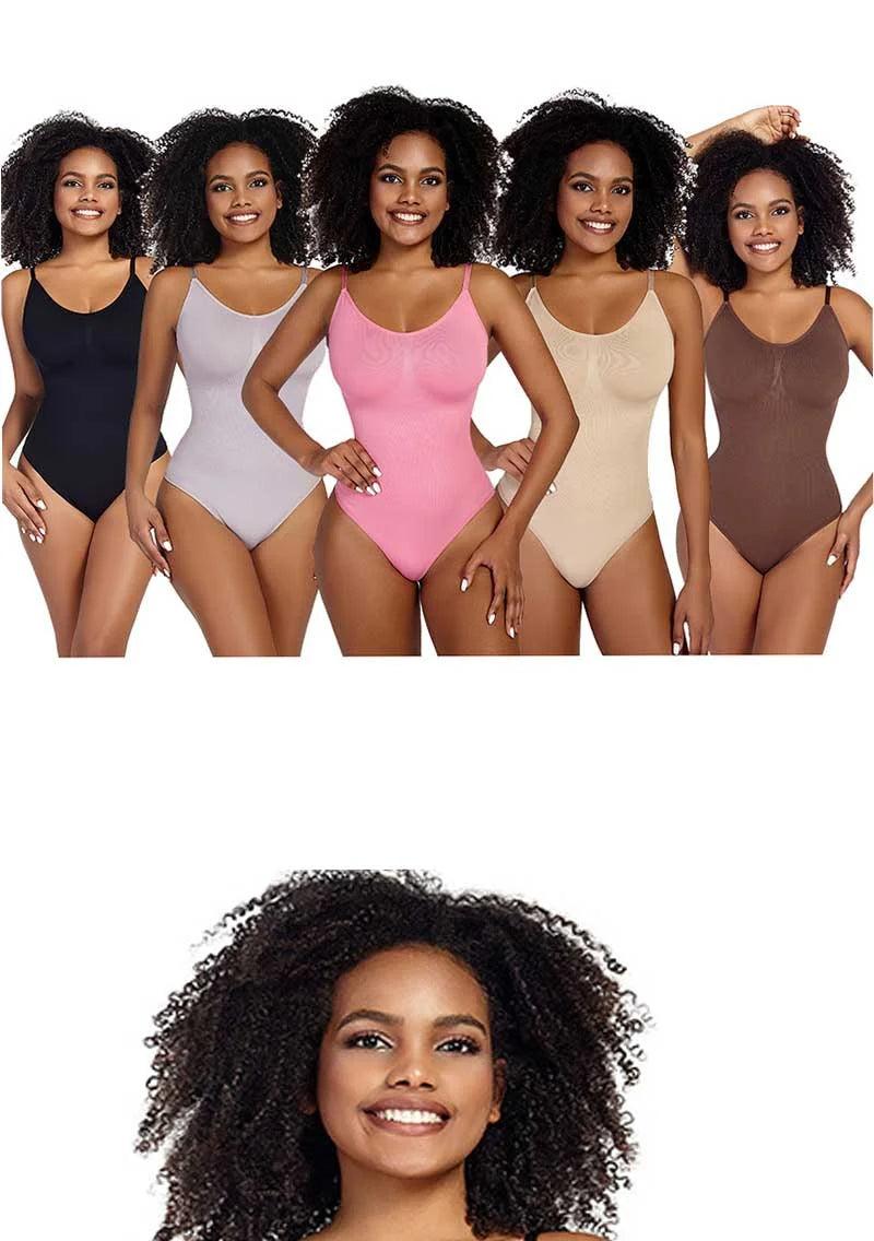 Shapewear Bodysuit with Tummy Control Tight Slimming Body Shaper Thong Bodysuit Crotch with Hooks Reducing and Shapers Jumpsuit