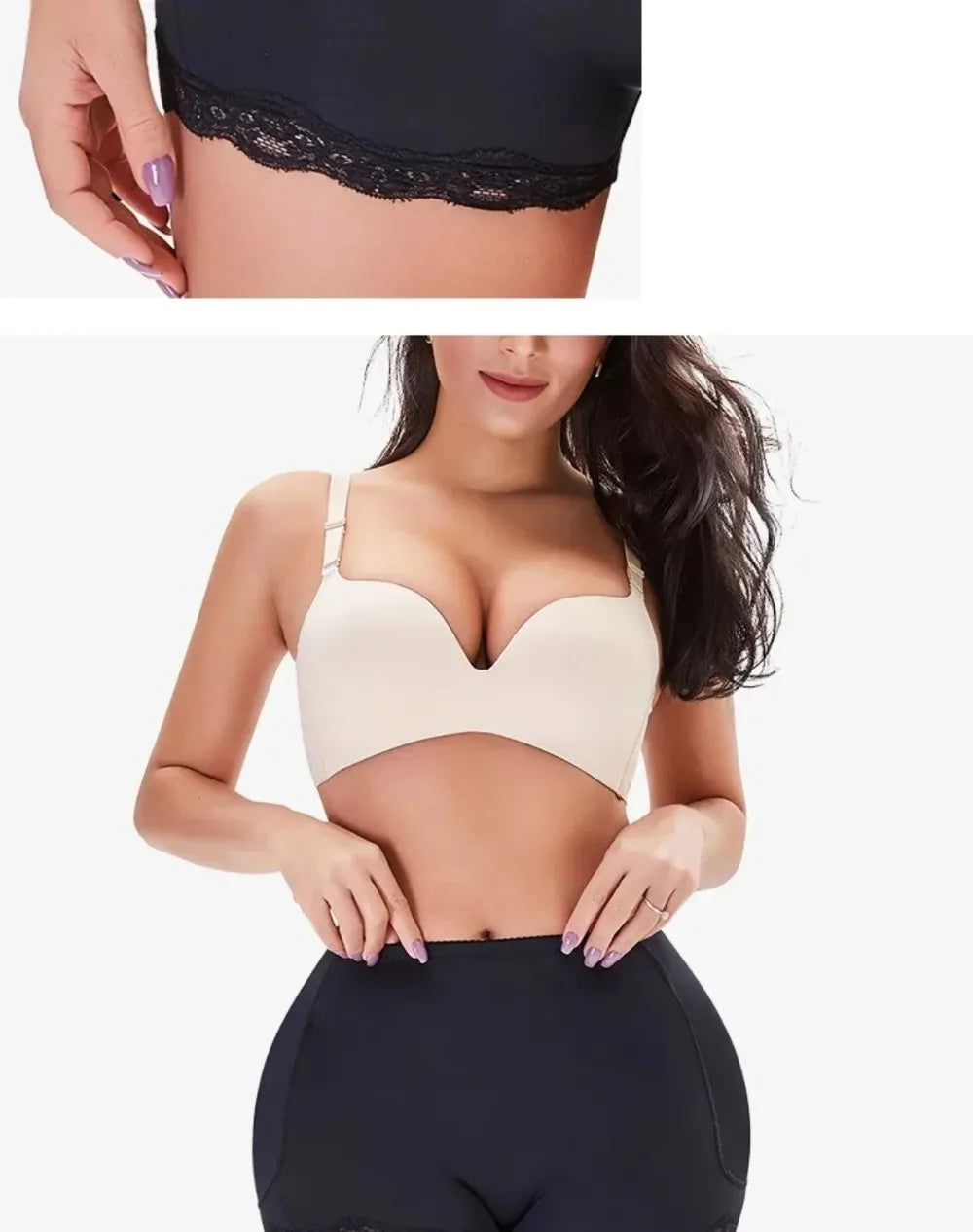 Shapewear Women Seamless Lace Trim Padded Push Up Butt Lifter Panties Shapewear Body Shaper Women Underwear Accessories 1PC