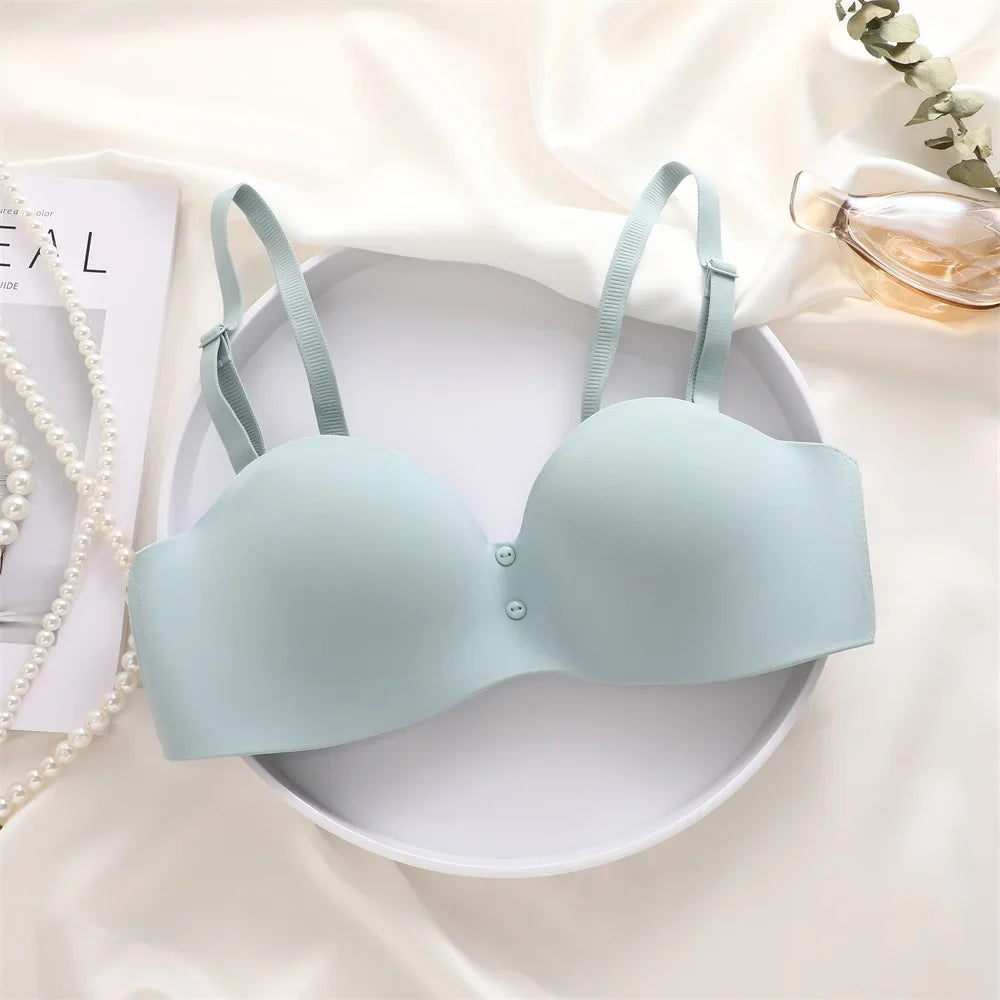 Seamless Sexy Bras Women Invisible Brassiere Adjustable Push Up Bras Female Comfortable Underwear Laides Solid Color Lingerie