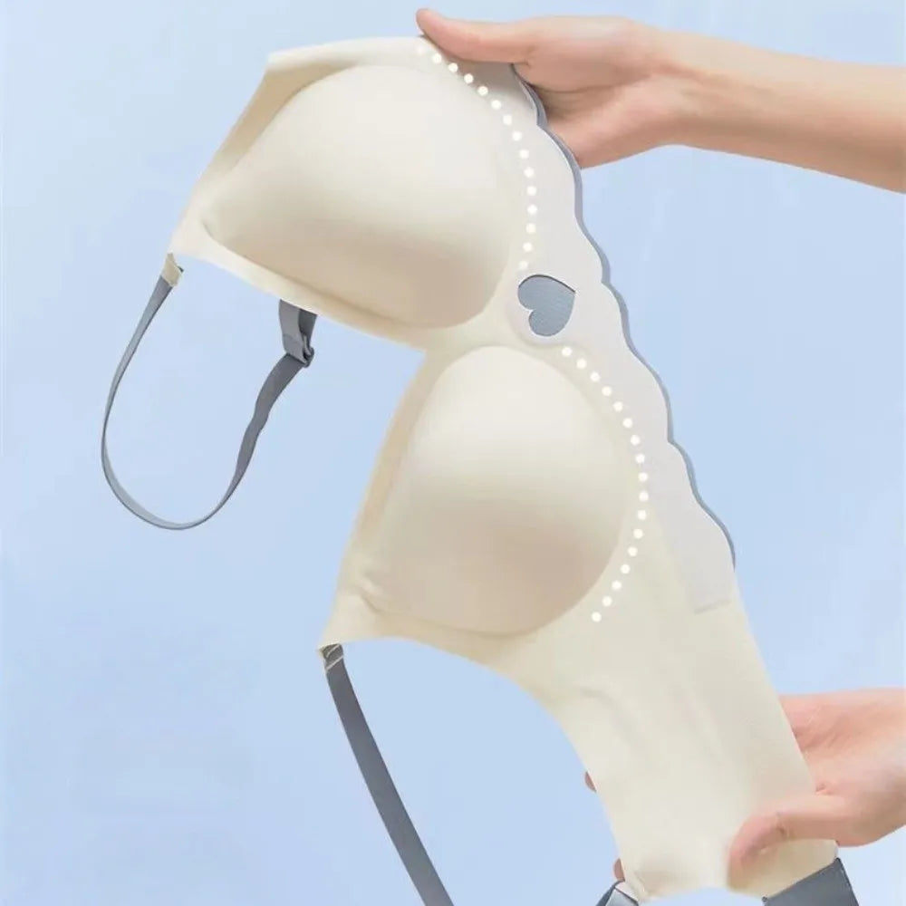 Comfortable Close-fitting Wireless Bra Push Up Shockproof Seamless Bralette Adjustable Lingerie Sports Bra Pilates