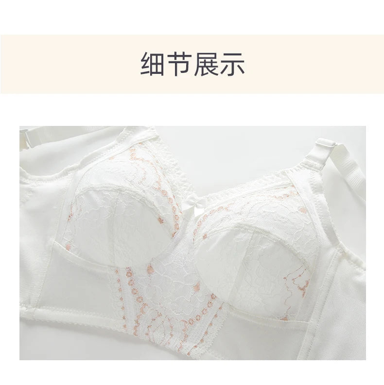 Wire Free Women's Full Coverage Non-Foam Lace Bra 34 36 38 40 42 B C D E F