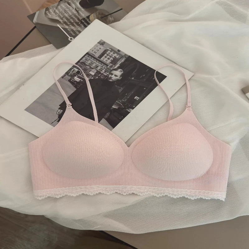 Stylish Thick Padded Push Up Bra for Women Seamless No Steel Ring Comfort Lingerie Raised Base Design Soft Support Enhances Bust