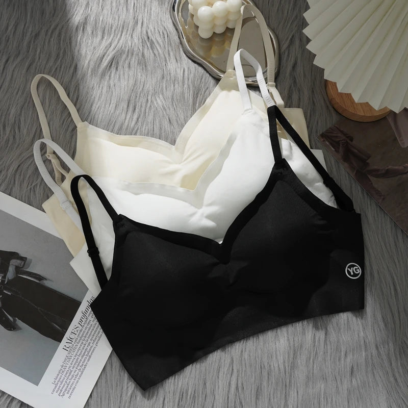 Women’s Deep U Beauty Back Plunge Bras Invisible Bra Push Up Underwear Sexy Invisible Lingerie for Dresses Solid Braletter
