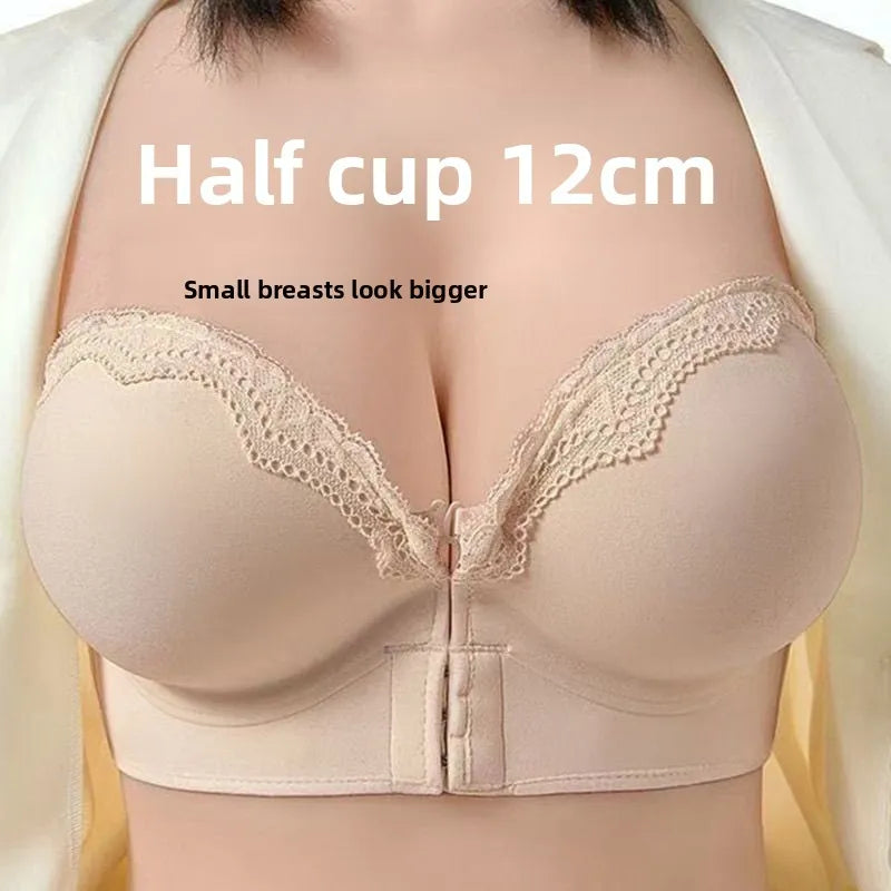 Ultimate Push Up Bra 12cm Padded Front Closure Strapless Plunge Bra for Small Chest Extreme Lift Invisible Back Comfort Wear