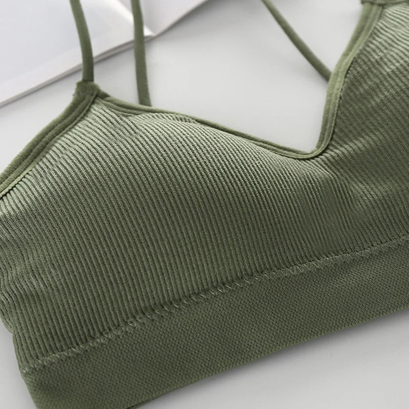 Women Sports Bras Fast Dry Elastic Padded Gym Running Skeep Bra Solid Color Fitness Yoga Sport Breathable Tops