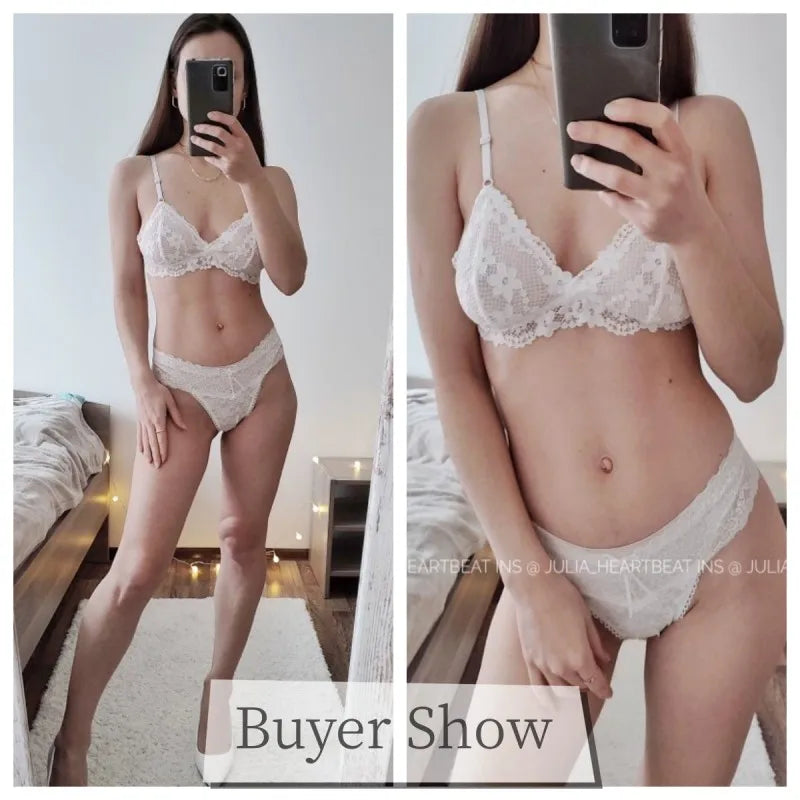 Wireless Bralette for Women Lace Push Up Bra Solid Color Sexy Transparent Lingerie Sexy No Pads Underwear Non-wire Intimates