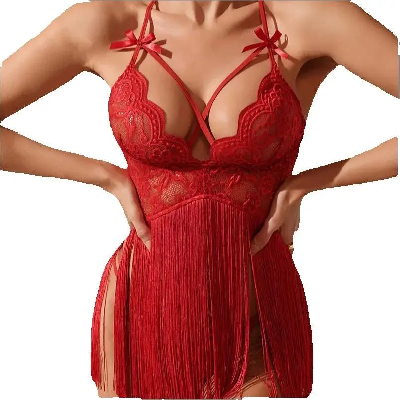 Sexy Erotic Lingerie Kit Women Temptation Lace Tassel Sensual Porn Underwear For Sex Hot Bodydolls Exotic Apparel Lenceria