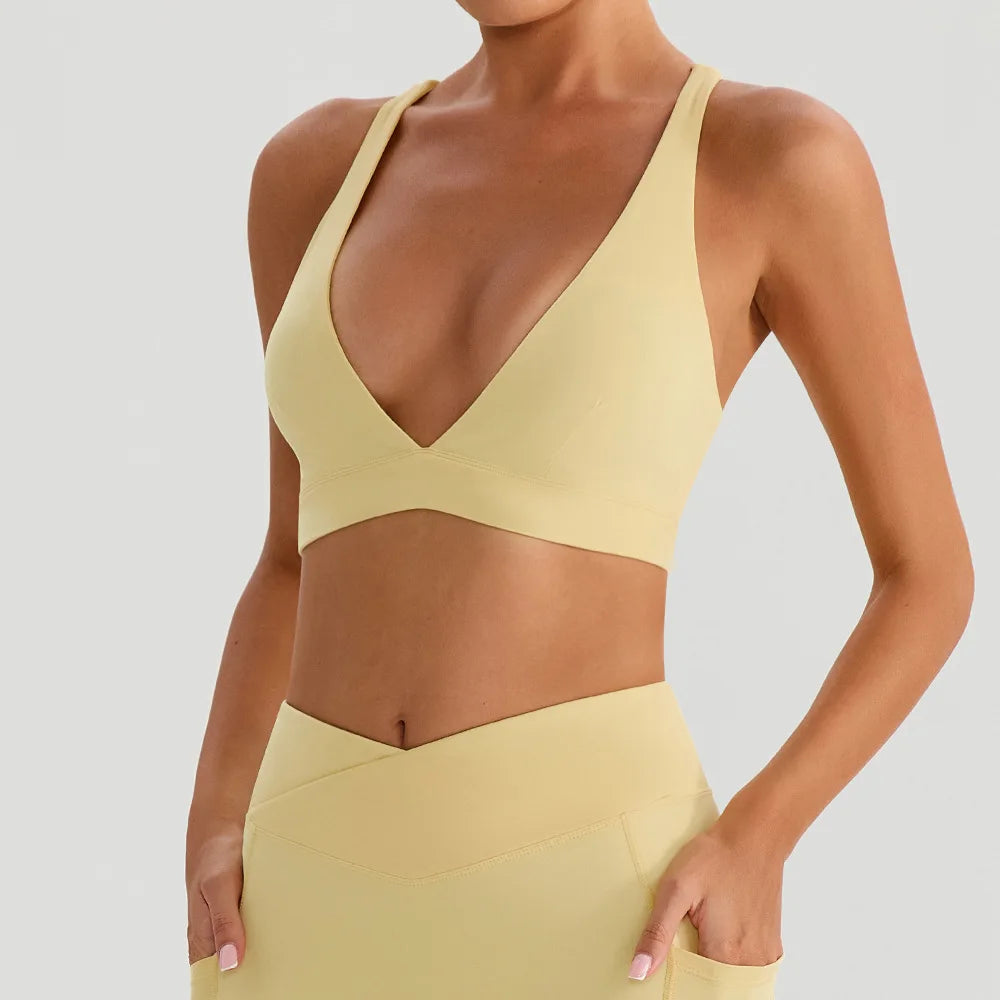 Sports Bras For Women Gym Top Shockproof Elastic Fitness Sports Underwear Slim Yoga Crop Top Sports Underwear Athletic Wear