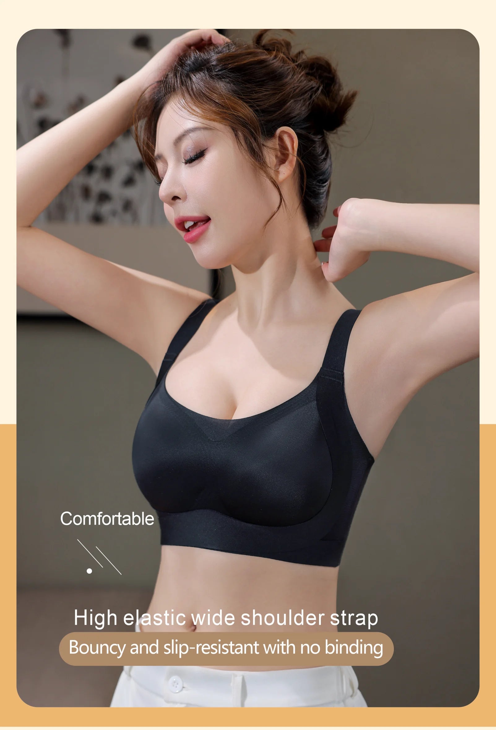CAITING Wireless Full-Cup Bra Lingerie for Women — Seamless, Invisible Under Clothes, Full Coverage, Large Size M-3XL