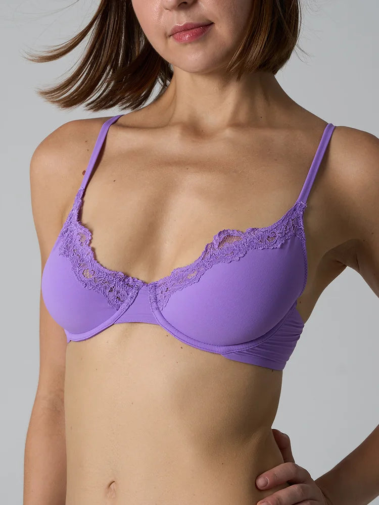 Lace Underwire Bra for Women – French Style, No Padding, Elegant Lift & Support, Comfort Fit