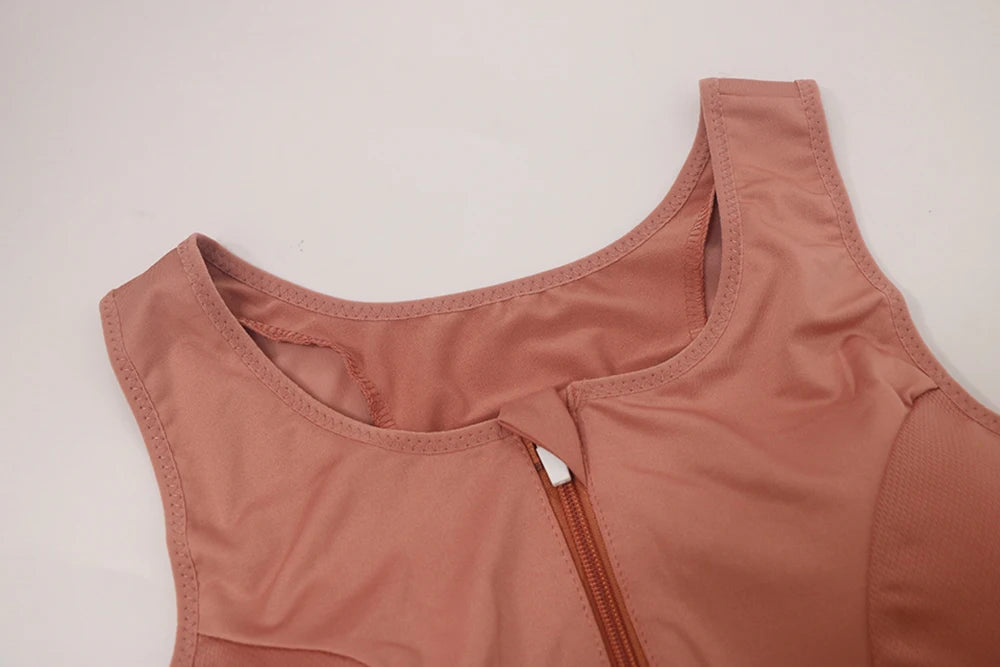 Plus Size Zip Front Closure Longline Bras Wireless Full Coverage Brassiere No Underwire Bralettes Hide Back Fat Bras