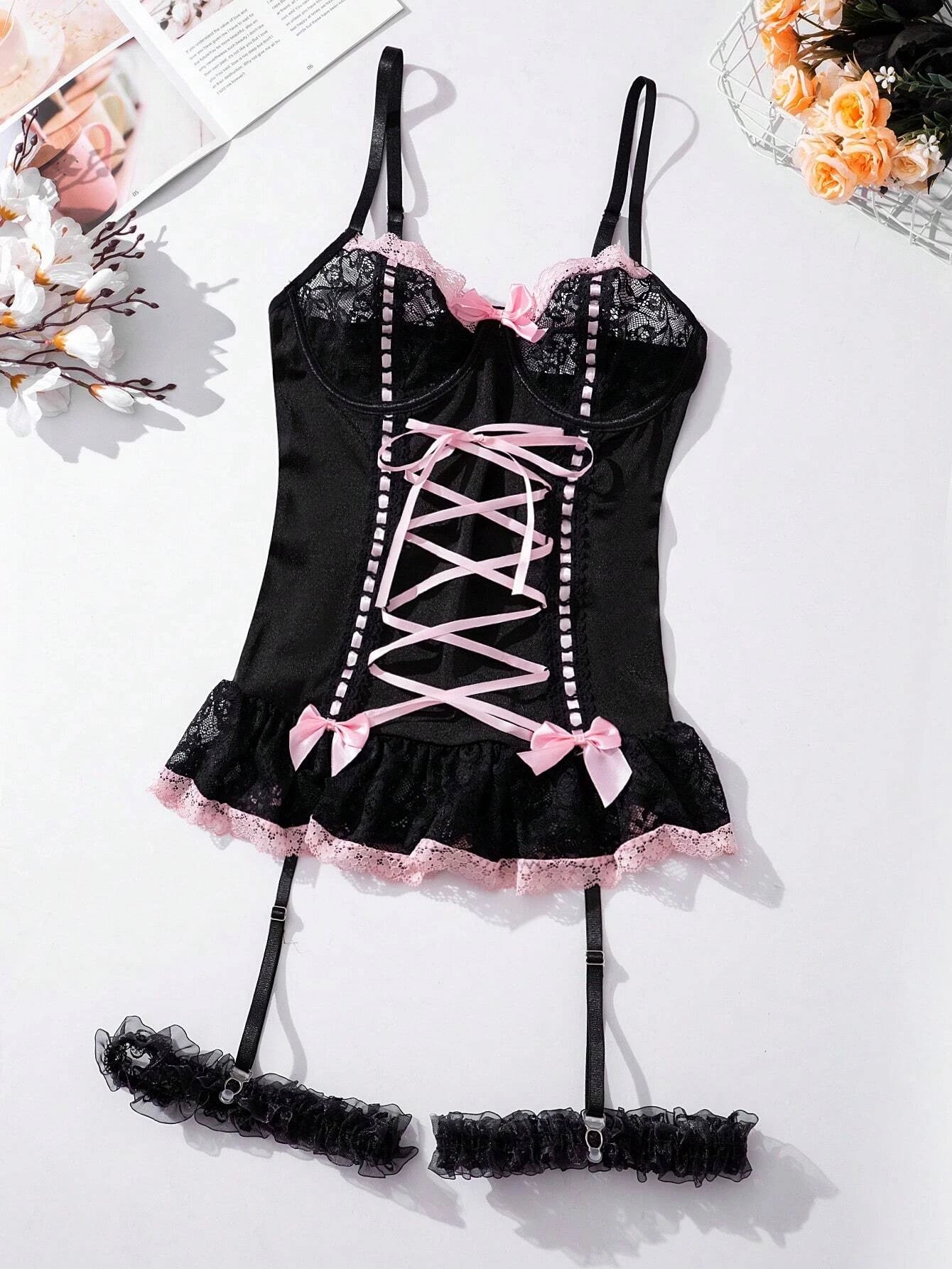 Women's sexy lingerie sets, lace-up corsets, cosplay costumes, exotic lingerie, cosplay maid outfits