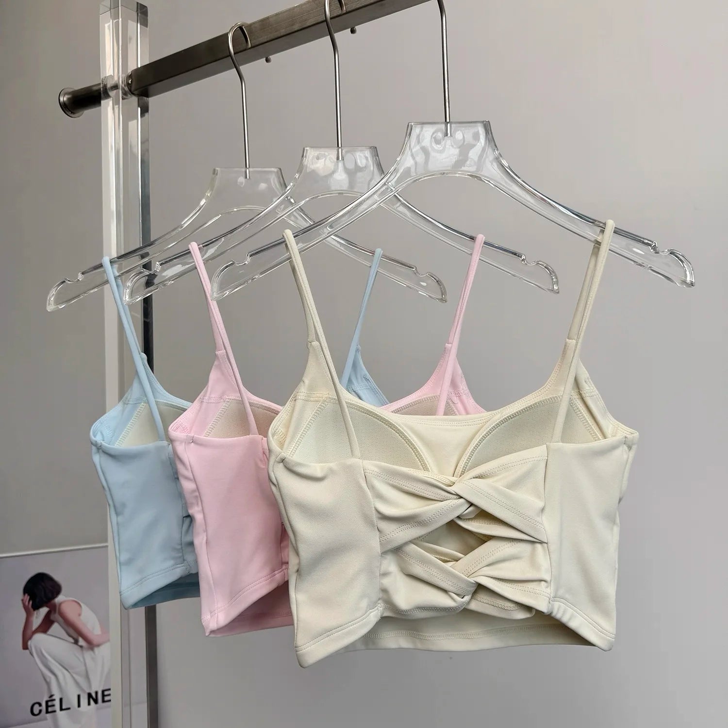 Sports Bra, Women's Summer Beauty Back Integrated Yoga Suit, Vest, Suspender, Pilates Training, Fitness Bra