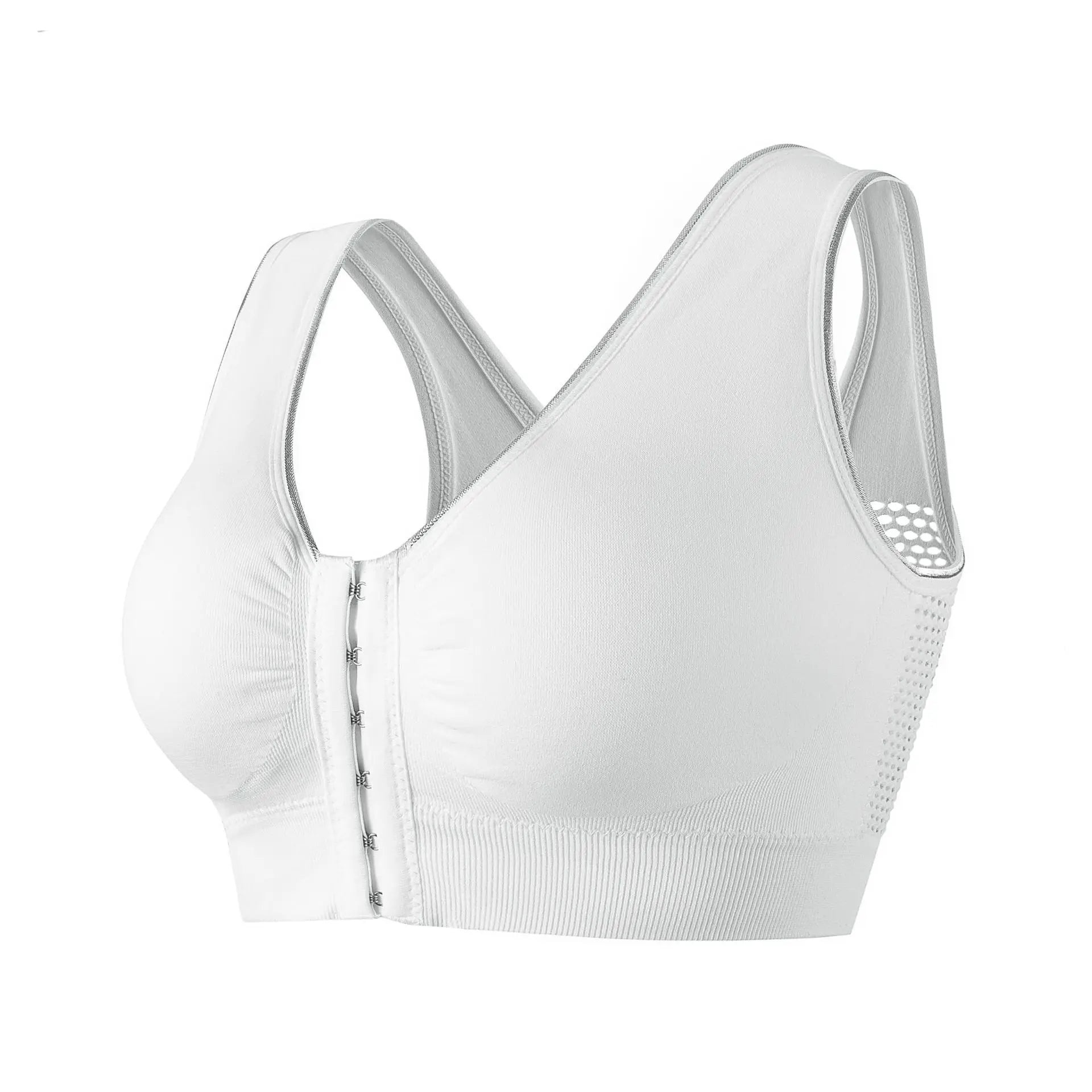 Sports Push Up Bra For Women Hollow Plus Size Bras Padded Wire Free Bralette Sexy Front Closure Breathable Brasserie Lingerie