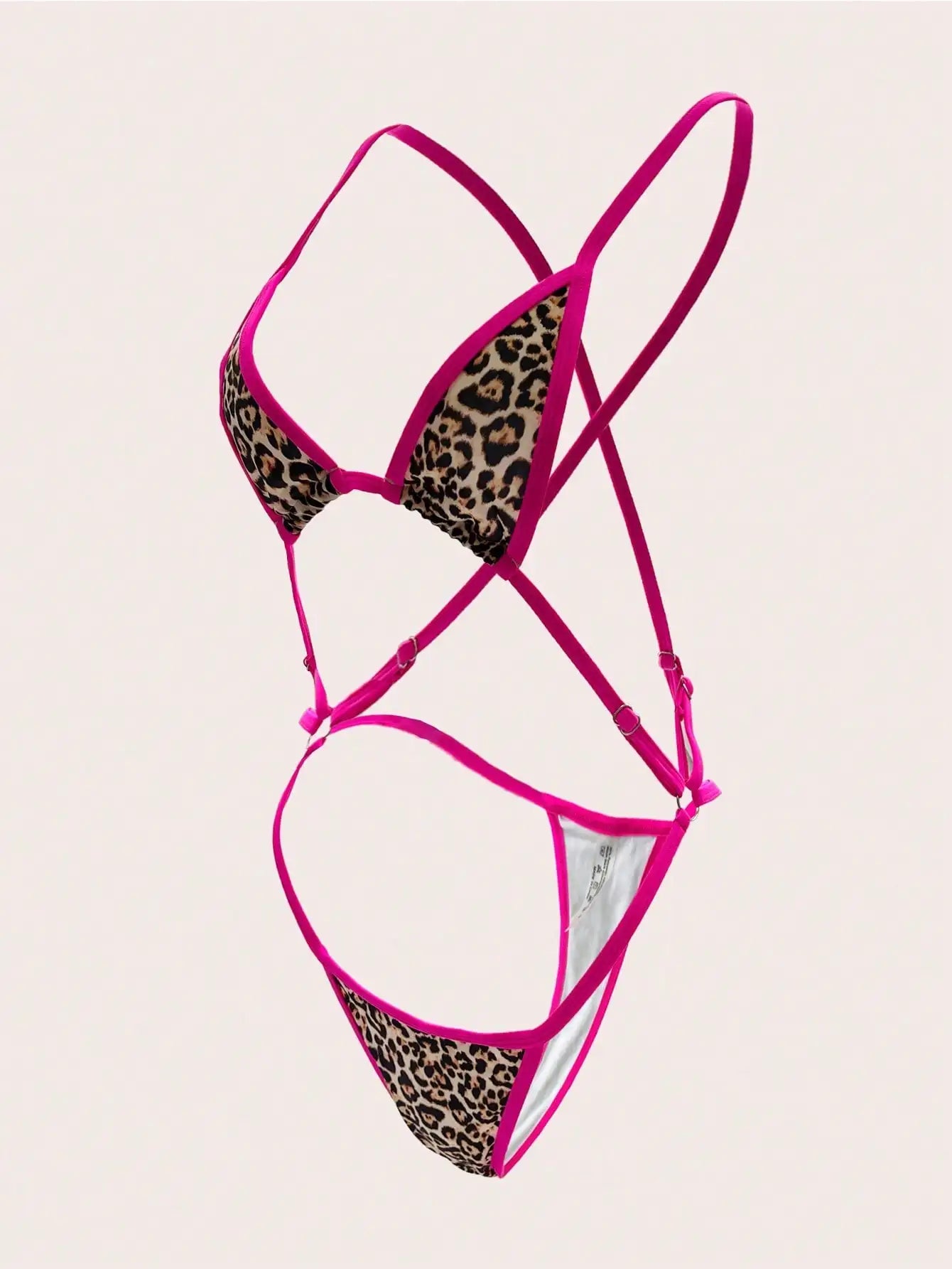 Sexy Lingerie One-Piece One-Piece Lingerie Set With A Three-Point Style Women's Leopard Print Sexy Lingerie Set