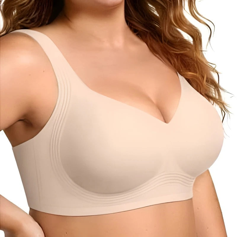Comfortable Big Size Full Coverage Bra For Women Side Boob Coverage Lifting Support Tummy Shaping Bra Underwire Wireless Daily