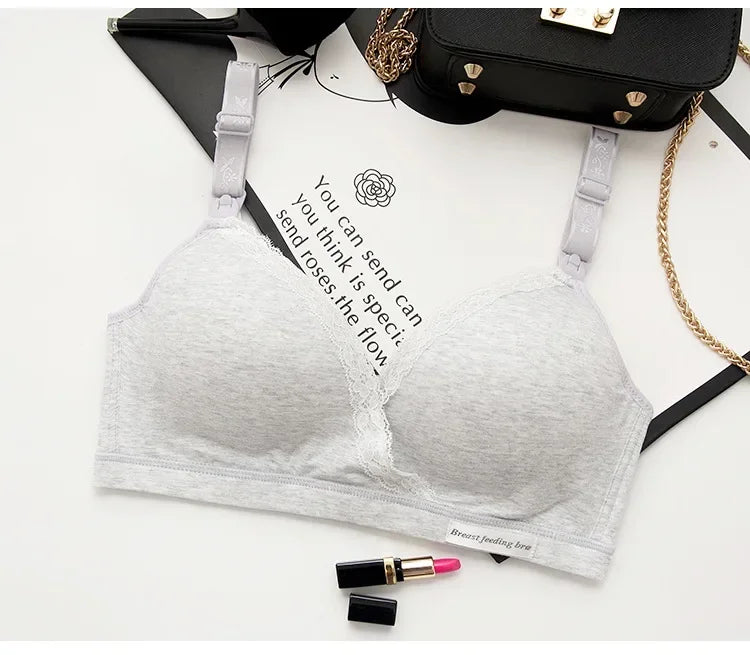 1PCS Smooth Nursing Bras for Breastfeeding Support  Sleep Bralette Wireless Maternity Wirefree For Pregnant Women