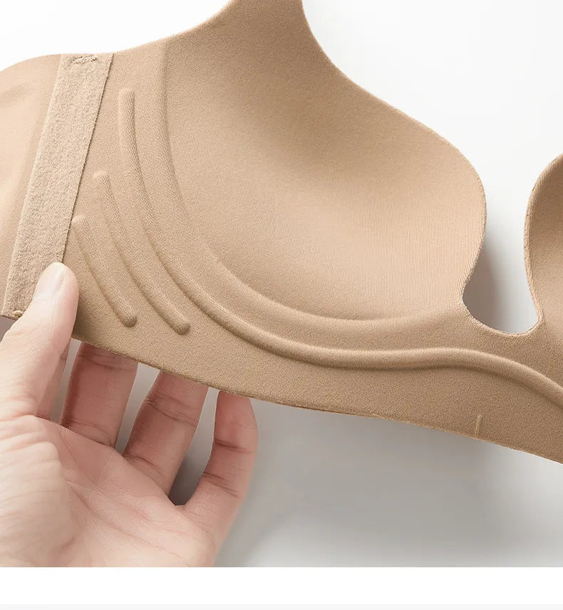 YUQI Push Up Bra Seamless Lingerie for Women Add Two Cups Half Cup Lift Sexy Lingerie Unlined Demi Bra Small Bust Support  Style