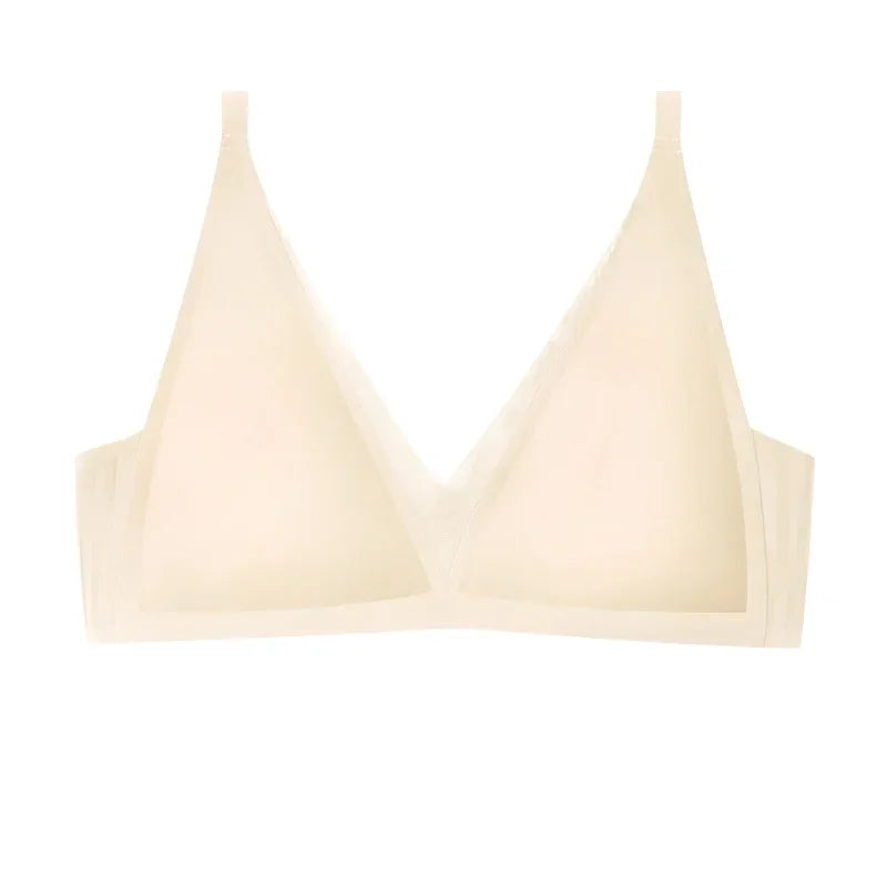 SUJIIN Plunge Push Up Bra for Small Chest Women Wireless Seamless Bralettes Comfortable Soft Padded Sexy Bra Women's Underwear